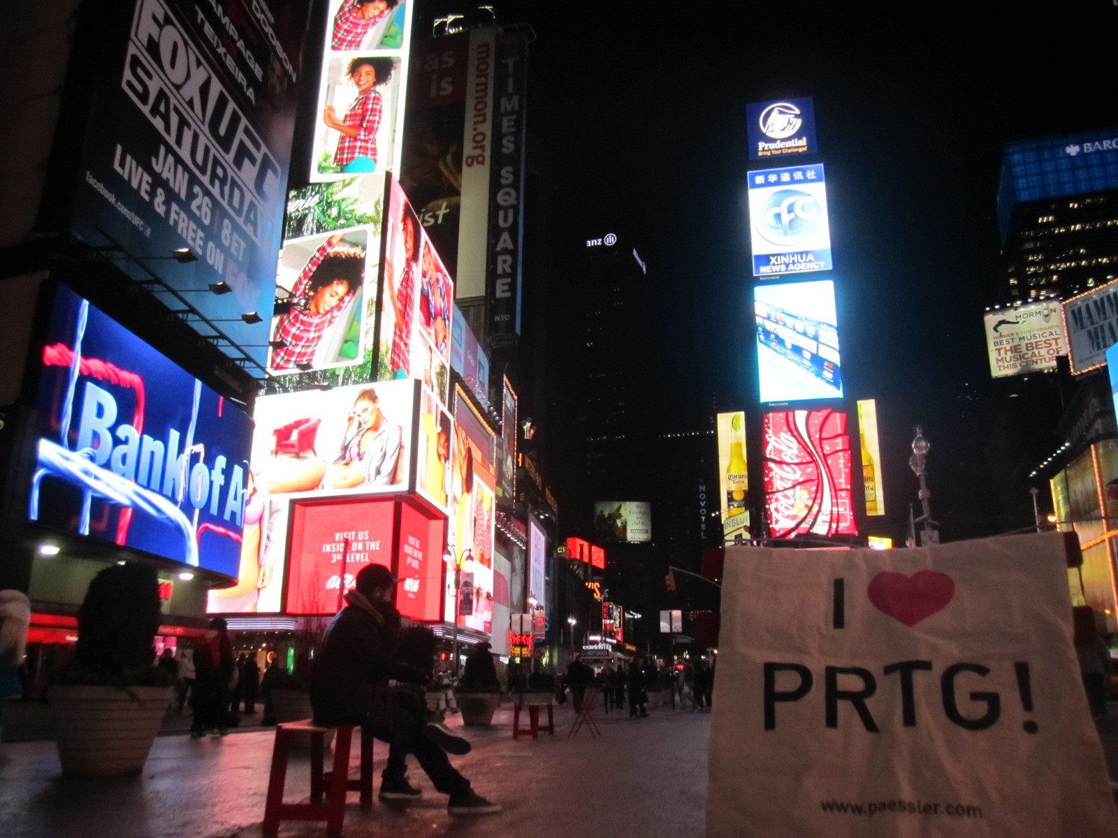 PRTG monitoring what's going on in Times Square, New York!