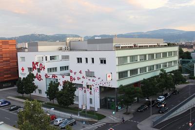 The Red Cross blood donation center in Linz