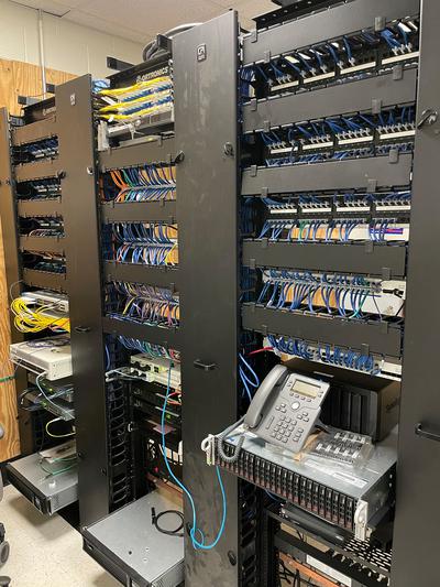 Server room at School District of Pickens County