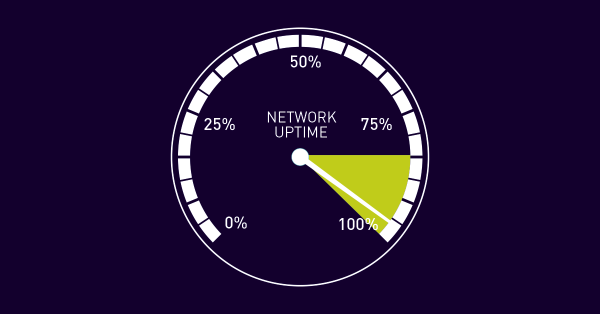 Software de Monitoramento PRTG 100% de tempo de atividade (Monitoring Topic, performance)