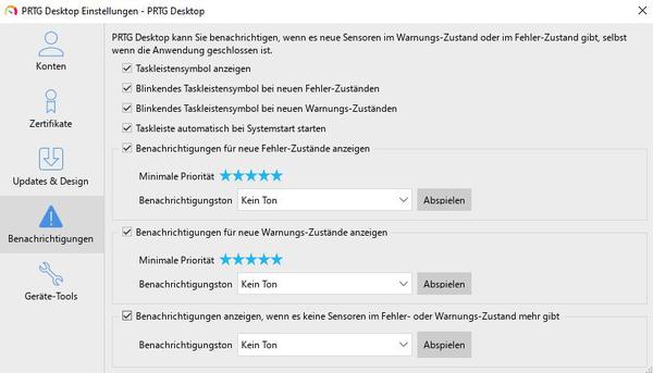 Einstellungen Benachrichtigungen
