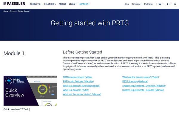 PRTG Getting started