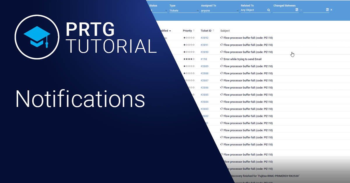 Video: Notifications in PRTG (Videos, Notifications, Setup)