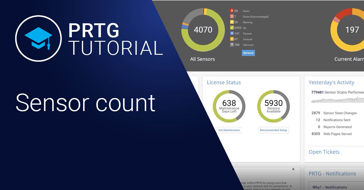 Video: Sensor count in PRTG (Videos, Sensors)